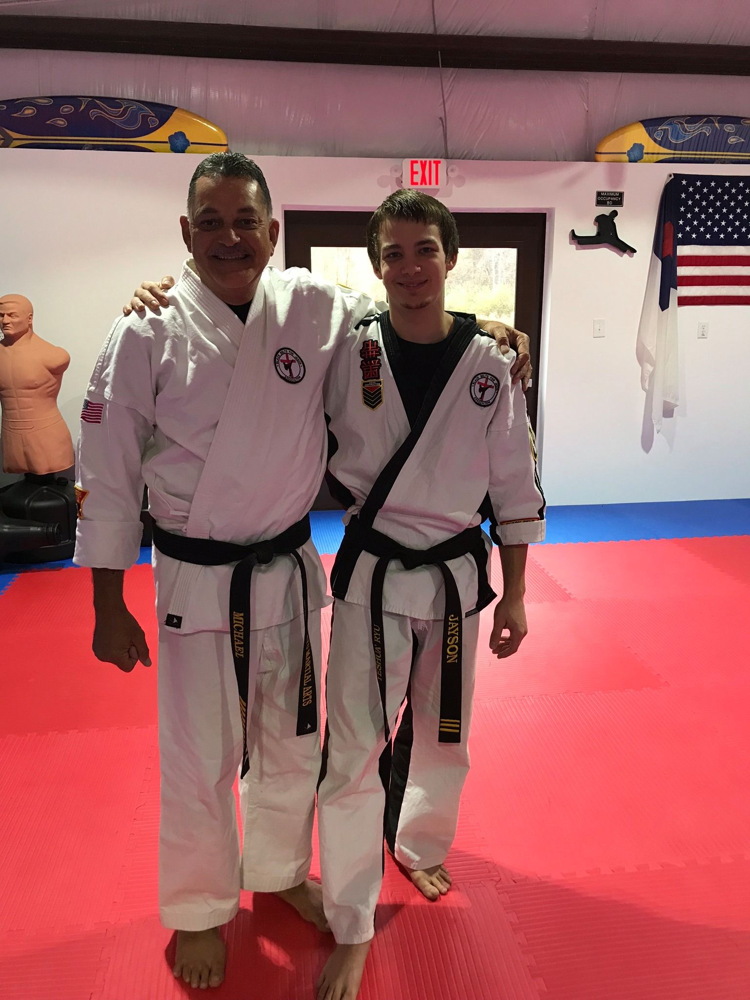 Founder Michael Lowery with head instructor Jayson Lindemuth in the dojo